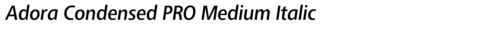 Adora Condensed PRO Medium Italic image